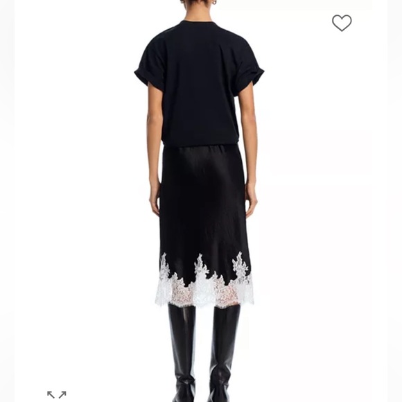 3.1 Phillip Lim Black Midi Dress with White Lace Detail - Picture 2 of 12